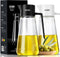 CCKO 19oz Glass Olive Oil Dispenser Bottle, Auto Flip Spout, No Drip Cooking Oil Dispenser for Soy Sauce, Vinegar