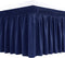 Biscaynebay Wrap Around Bed Skirts for Queen Beds, 15" Drop, Navy Adjustable Elastic Dust Ruffles, Machine Washable