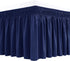 Biscaynebay Wrap Around Bed Skirts for Queen Beds, 15" Drop, Navy Adjustable Elastic Dust Ruffles, Machine Washable