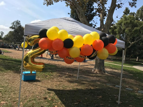 Yellow Black Orange Balloons, 100 Pack 12 inch Latex Balloons for Birthday Wedding Baby Shower Party Decoration