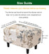 Bottom,46 CRFATOP Ottoman Chair Cover Large Ottoman Chair Slipcovers Solid Rectangle Storage Stool Cover Stretch