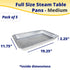 IDL Packaging Full Size Aluminum Steam Table Pans, Medium 21" x 13" x 2.25" (pack of 5) for Grilling and Cooking