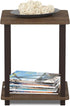Set 2 Furinno Simplistic of End Table, Walnut/Brown