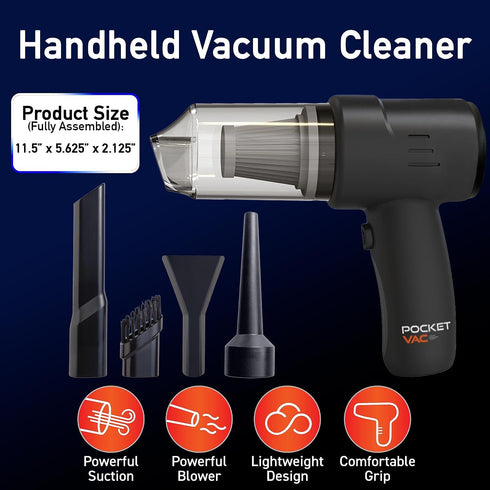 Compact Handheld Vacuum Cleaner, Wireless Lightweight Hand Held Vacuum for Home, Kitchen, Car, Upholstery Cleaning
