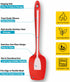 Silicone Spatula Set, High Heat Resistan Rubber Spoon Spatula, Non-Stick Spoonula with Seamless One Piece Design, Flexible Scrapers Baking Mixing Tool,3 Pack,Red by Vovoly