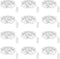 Lakumu 12-Pack Fairy Lights Battery Operated String Lights-7FT 20 LED,Waterproof Silver Wire
