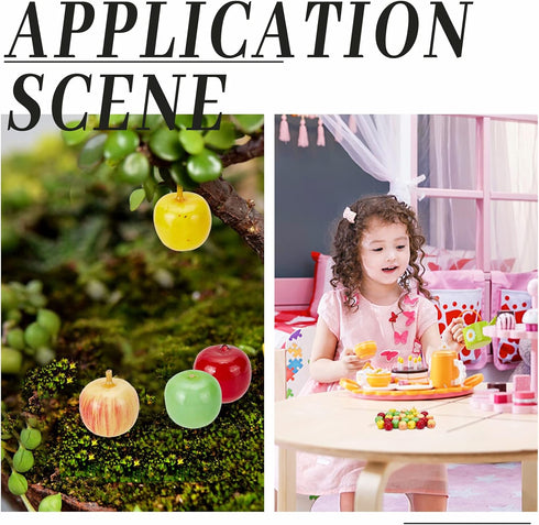 60Pcs 4 19-21mm CHGCRAFT Styles Foam Fruit Artificial Mini Apple, Fake Apple for Home Kitchen Photography Party
