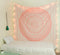 Popular Handicrafts Tapestry Wall Hanging, Hippie Ombre Mandala, 54 x 60 Inches, Coral Peach