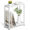 SLEEPING LAMB Narrow Small Side Table for Small Space, 2 Tier Sofa