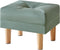 YMYNY Small Footstool Ottoman, Faux Leather Footrest with Sponge Padded Seat, Step