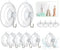 HangerSpace Suction Cup Hooks, 12 Packs Clear PVC Suction Cups with Metal Hooks for Kitchen Bathroom Shower