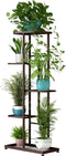 LINZINAR Plant Stand Metal 5 Tier 6 Potted Multiple Flower Pot Holder