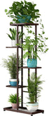 LINZINAR Plant Stand Metal 5 Tier 6 Potted Multiple Flower Pot Holder