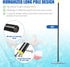 6FT 2-in-1 Commercial) Heavy Duty Pool Brush - Pool Scrubber with Aluminum Frame & Nylon Brush Head, Adjustable
