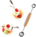 Norpro Double Melon Baller with Wood Handle, 8 In.