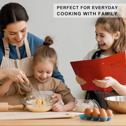 Leather Recipe Book With Index Pages & Templates Made in USA, The Perfect Recipe Note Book To Write In Your Own Recipes - Simplified Blank Cookbook to Organize Your Recipes (Waterproof Cover)