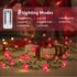 40 12.5ft suddus LED Fairy Lights Battery Powered, Pink Rose Flower String Lights with Remote, Valentine Lights