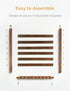 Mymazn Easy Assemble Solid Walnut Wood Earring Wall Holder Hanging Jewelry Organizer Necklace Holder Earring Hanger