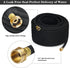 MHMHM 15FT 1/2 Inch Heavy Duty Soaker Hose Rubber Garden Drip Irrigation Hose with Solid Brass Connector Water Saving