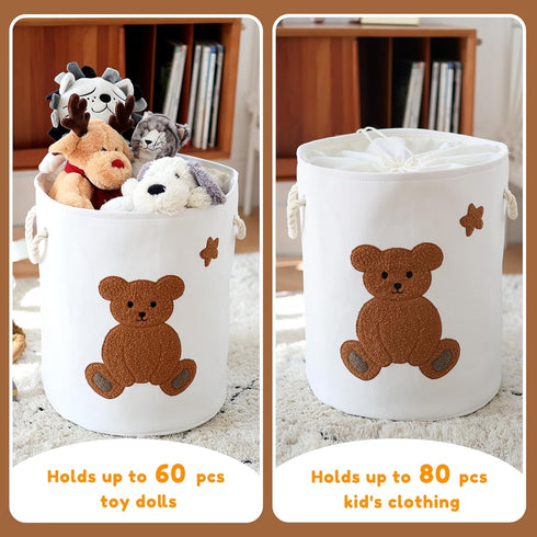 58L INough Large Laundry Basket Tall Baskets Storage for Dirty Clothes, Toys Storage Bins Baby Hamper Clothes Hamper