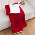 9090 Cozy Red Sherpa Fleece Throw Blanket for Couch Sofa Bed,Super Soft Plush Double Side Thick Flannel Blanket