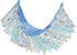 10M/32Ft Triangle Bunting Banner, 36 Pcs Cotton Fabric Flags Pennant Garlands for Birthday Party, Wedding, Baby Shower, Outdoor and Home Decorations (Blue)
