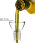 HAIZEEN 9 oz Glass All-Purpose Cruet - Glass Oil Decanter and Cruet (Cone-9 oz, Smooth Surface)