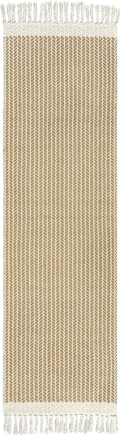 2x7 Lahome Belle Boho Laundry Room Rug, Runners for Hallways Lightweight Entry Woven Cotton Runner Rug with Tassels