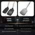 Home Hero Silicone Spatula Set - Ergonomic Handles, High Heat Resistant Kitchen Utensils Set, BPA Free, Black