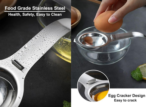 Egg Separator Egg Yolk White Filter Food Grade Egg Divider Stainless Steel Egg Sieve Kitchen Gadget Cooking/Baker Tool