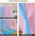 Gender Reveal Table Skirt, 6 Ft Pink Blue Tulle Tutu for Boy or Girl Birthday Party Baby Shower Cake Dessert Decorations