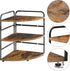 Counter 3-Tier Brown,TWJ002H IBUYKE Corner Shelf, Kitchen Organizer, Bathroom Vanity Trays, Spice Rack for Small