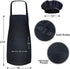 Novelty Place Kid's Apron with Chef Hat Set (3 Set) - Skin-friendly Children’s Bib with Pocket - Cooking, Baking, Painting, Training Wear - Kid's Size (6-12 Year, Black)