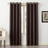 Sun Zero Soho Blackout Grommet Curtain Single Panel, 54" x 95", Energy Efficient, Chocolate Brown