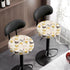 Set Boho Chicken Stool Seat Covers Round Stool Cushion Yellow Flower Slipcover Stool Cover Bar Chair Covers for Home