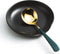 Dark Black Gomakren Ceramic Spoon Rest Holder for Kitchen Counter, Utensil Rest, Spatula Holder for Stove Top.