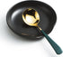 Dark Black Gomakren Ceramic Spoon Rest Holder for Kitchen Counter, Utensil Rest, Spatula Holder for Stove Top.