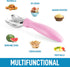 Zulay Ice Cream Scoop with Soft Easy Grip Handle - Heavy Duty Ice Cream Scooper with Built-in Lid Opener (Pink)