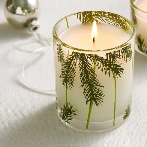Thymes Frasier Fir Pine Needle Candle - Holiday Candles with Notes of Crisp Siberian Fir, Cedarwood & Sandalwood, 6.5 oz