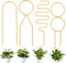 CANIPHA 4 Pcs Small Metal Trellis for Potted Plants,Gold Trellis for Climbing Plants