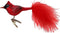 Inge Glas Bird Clip-On Crimson Cardinal 1-042-12 IGM German Glass Christmas Ornament