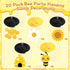 20PCS Bumble Bee Hanging Swirl Decorations, Bee Party Hanging Swirls for Kids Birthday Baby Shower Gender Reveal