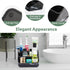 Bamboo Toothbrush Holders for Bathroom Counter Organizer - 6 Slots for Family, Electric Toothbrush Holder, Black Marble