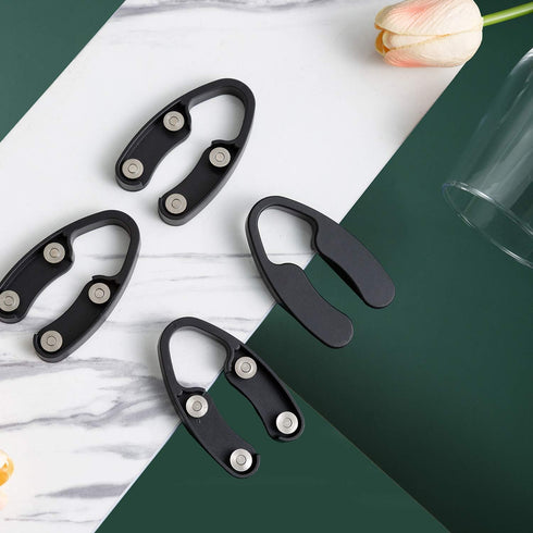 OHMAXHO 4 Pack Wine Foil Cutter Tool, 4 Stainless Blades Remover for Wine Bottles, Black