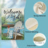 Welcome To The Lake Adirondack Chair Decorative Garden Flag, Spring Summer Lakehouse Boat Yard Outside Decorations,
