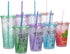 Dakoufish 12 Piece 12 Inch Glitter Sparkle Reusable Straws Made Of Food Grade Hard Thick Tritan Material Plus One Cleaning Brush (12inch,6color) by Dakoufish