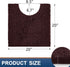 Smiry Chenille U-Shaped Toilet Bathroom Rugs - Soft Absorbent Non-Slip Contoured Mats, Machine Washable (Brown)