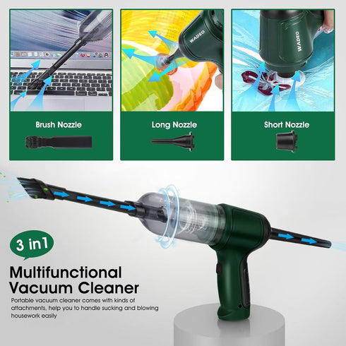 Portable Vacuum Cleaner Cordless, Handheld Mini 10000Pa Powerful Suction, Rechargeable Dust Buster for Auto, Computer,