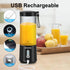 Portable Blender, Personal Size USB Rechargeable Mini Blender for Smoothies and Shakes, Stronger Motor Household