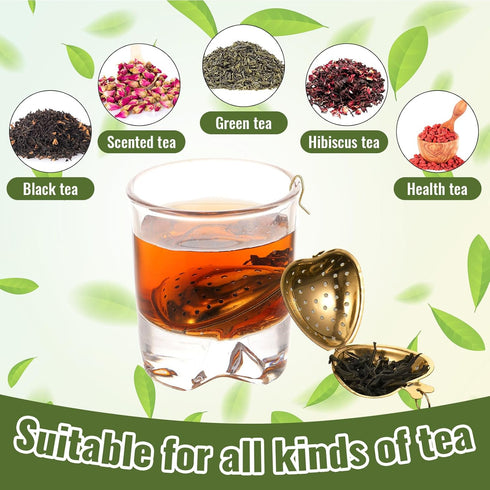 50 Sumind Pcs Stainless Steel Tea Strainer Ball Infuser Loose Leaf Steeper Interval Diffuser Heart Shape Mesh Filters
